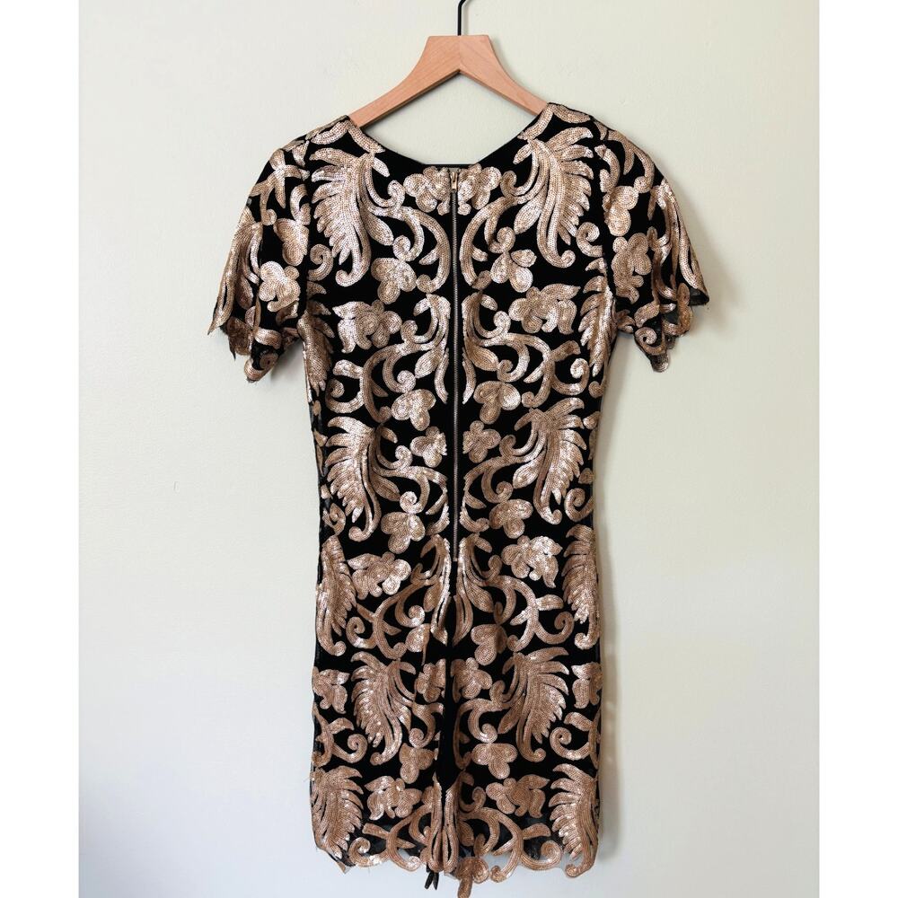 Molly Bracken New Gold Sequin Mini Cocktail Dress, Small - Picture 5 of 9